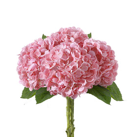 LINSIE pink hydrangea head in a 4pc bouquet, ideal for outdoor decor.