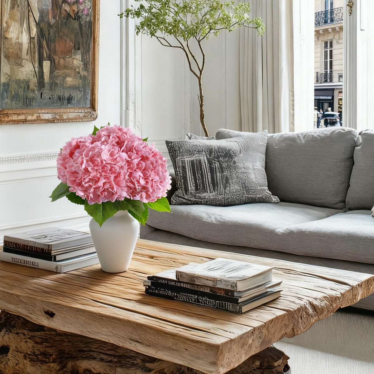 LINSIE hydrangea arrangement ideas showcasing plush, long-lasting petals.