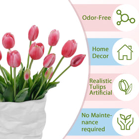 LINSIE latex tulips with lifelike texture for premium home styling.