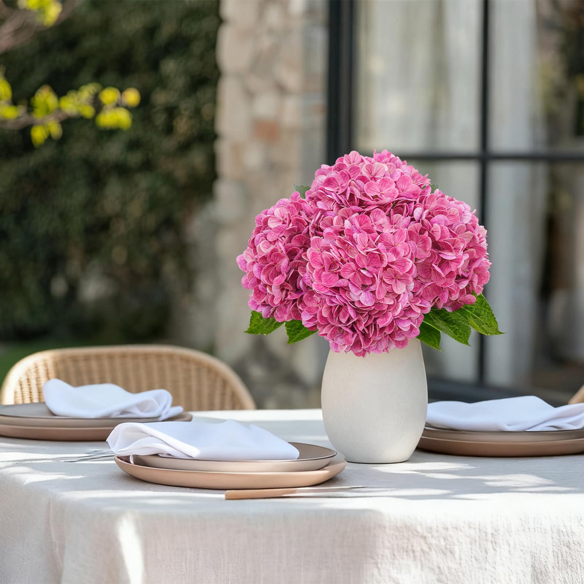 LINSIE natural texture with visible veins for realistic silk hydrangeas.