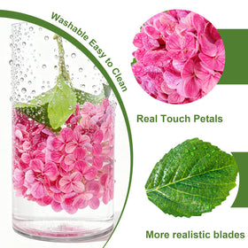 LINSIE rose-pink hydrangea 19.69-inch stems ready for tall vases.