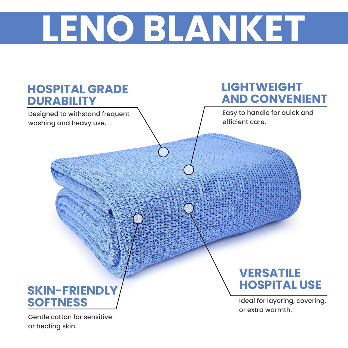 Linteum 100% cotton soft texture blanket highlights breathable comfort for all-season use.