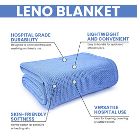 Linteum 100% cotton soft texture blanket highlights breathable comfort for all-season use.
