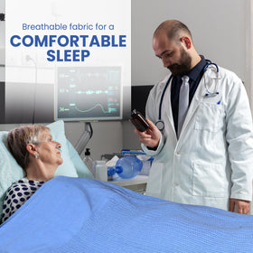 Linteum Breathable fabric keeps patients and caregivers comfortable during long shifts.