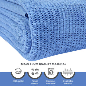 Linteum Twin-size blanket measures 66x90 inches for versatile coverage.