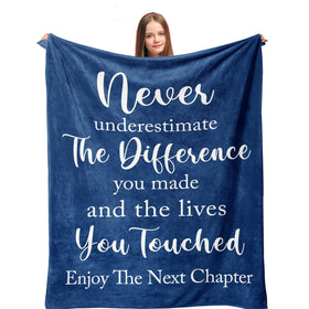 Linxher farewell blanket on bed showing its 60x50 size for daily comfort.