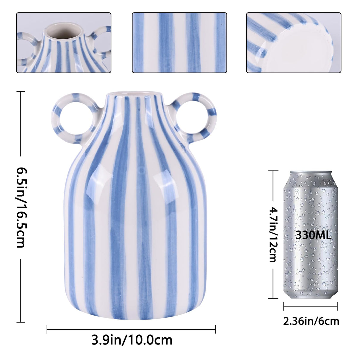 LINYTHER Nordic boho vase design enhances dining table and living room decor.