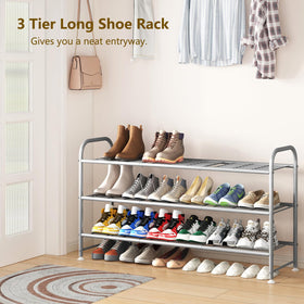 LINZINAR shoe rack with iron construction and anti-rust coating ensures durable daily use.