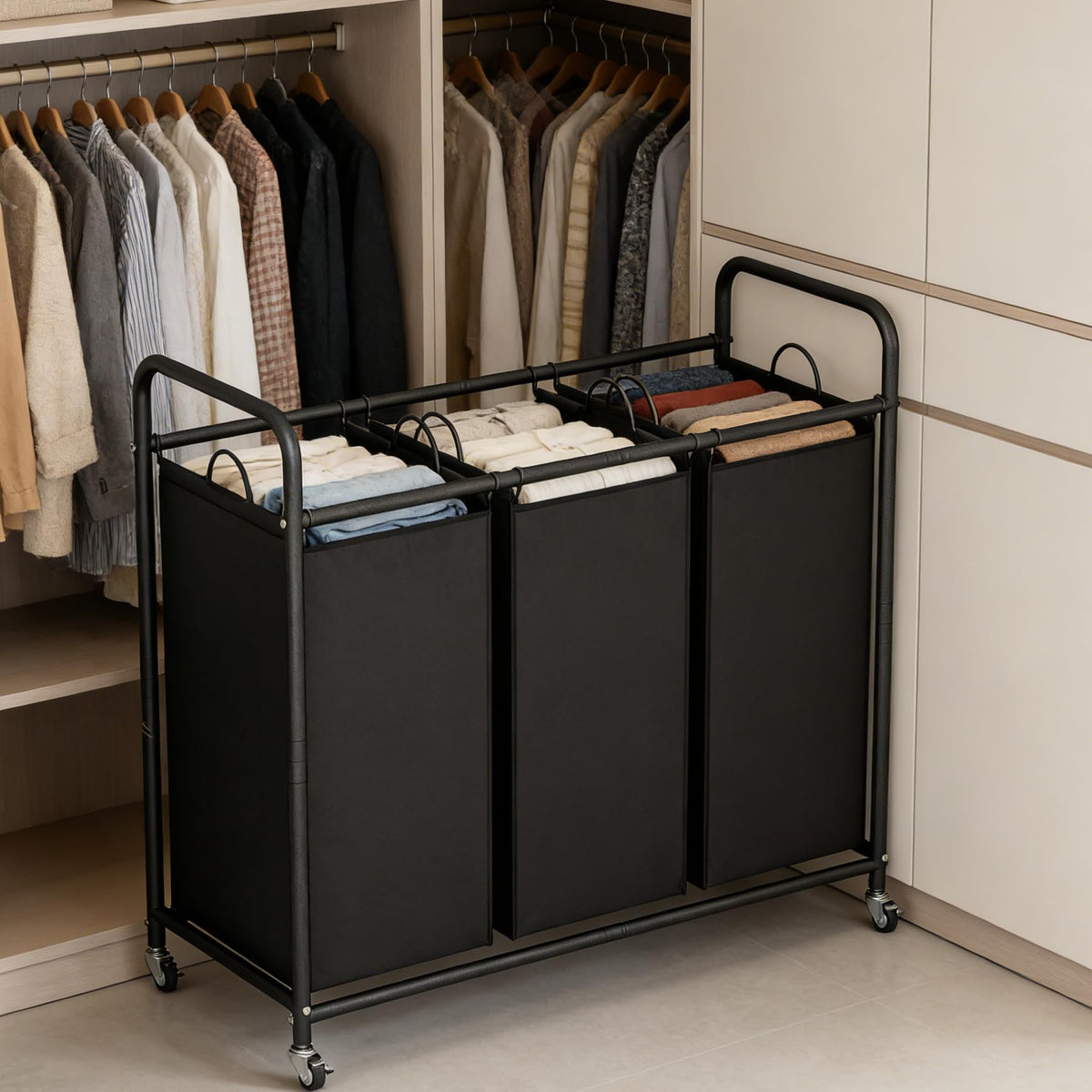 LINZINAR large-capacity design holds clothes and toys for clutter-free spaces.