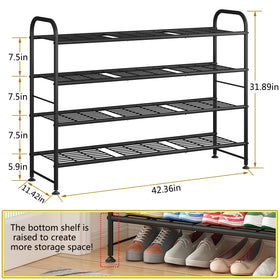 LINZINAR long 4-tier easy-assembly design enables quick setup.