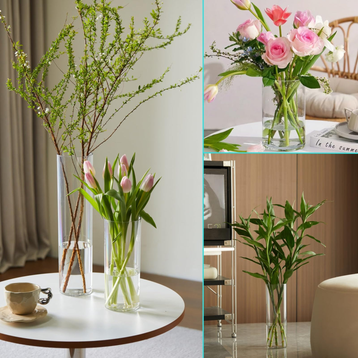 Liotww wedding centerpiece vase set demonstrates versatile, shatterproof design.