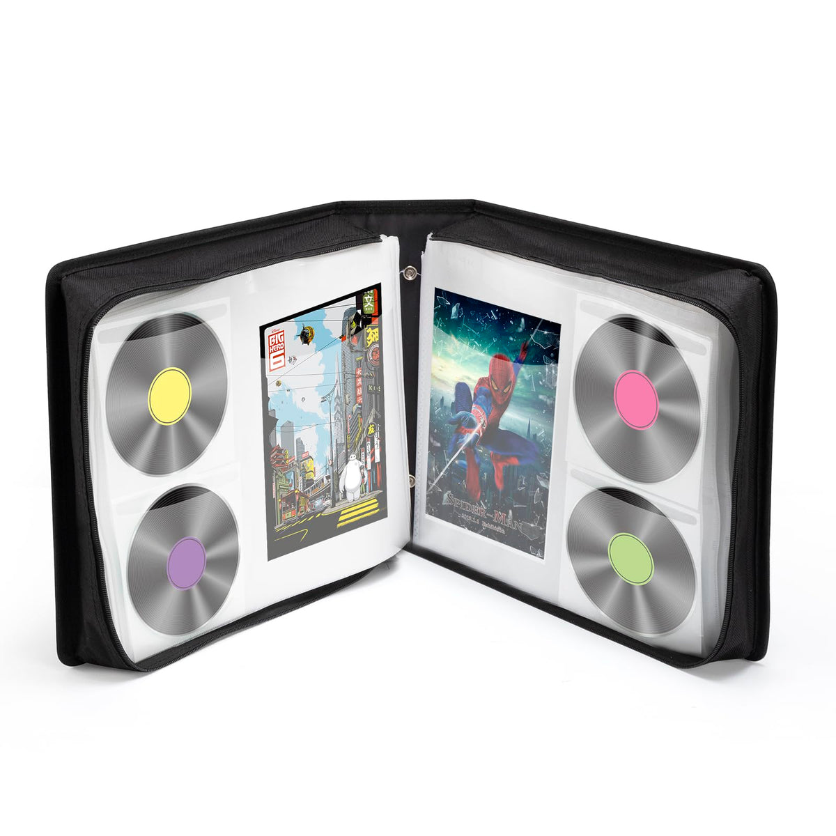 Liovode DVD Case front view in black shows organized media layout.