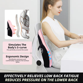 LIQUN memory foam seat pillow, back view, promotes lumbar alignment during drives.