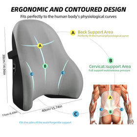 LIQUN pillow breathes with mesh cover, keeping you cool during long sit-downs.