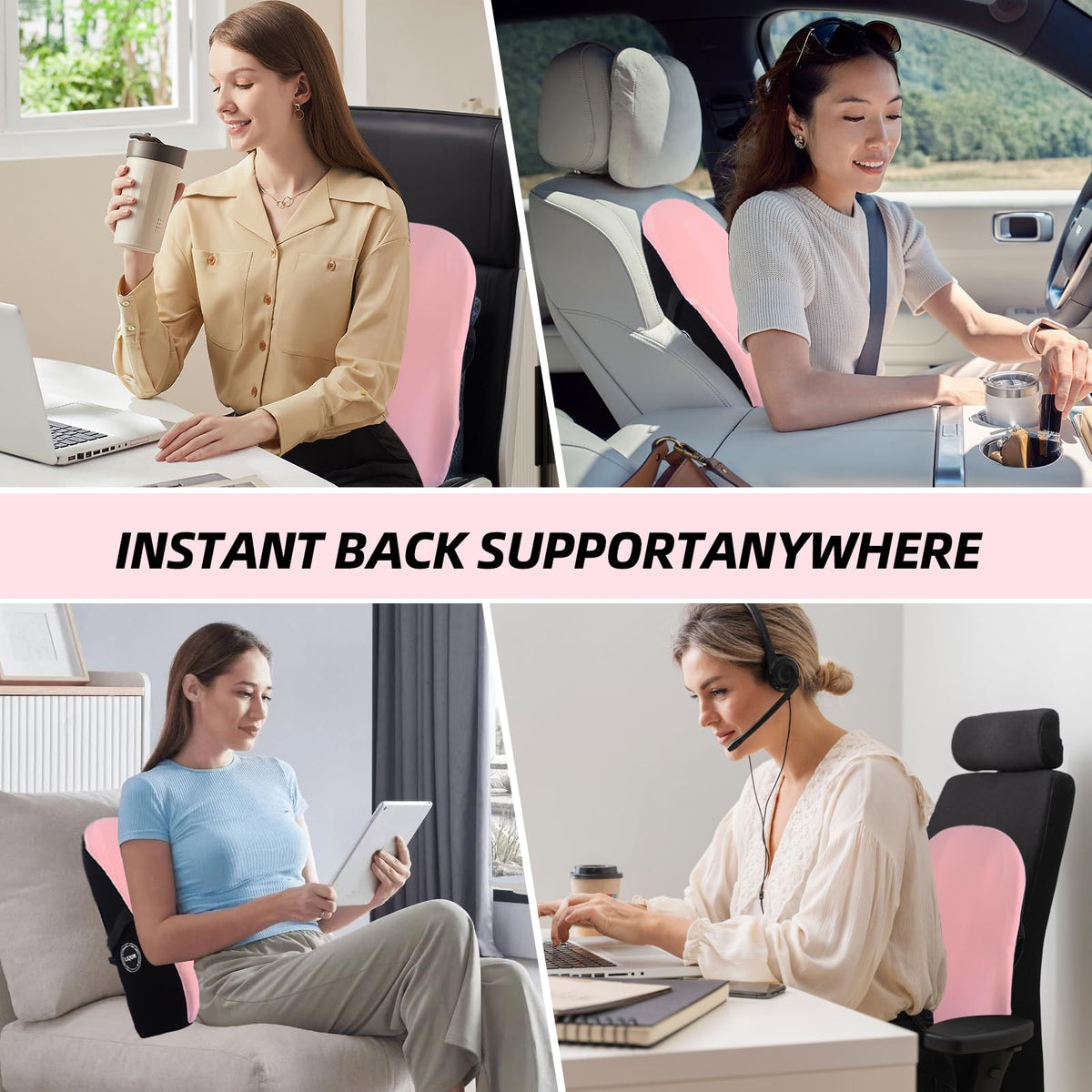 LIQUN memory-foam seat pillow with washable cover for easy care.