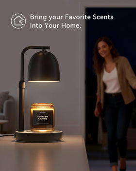 LISUNAR candle warmer lamp adjustable height for taller jars or compact setups.