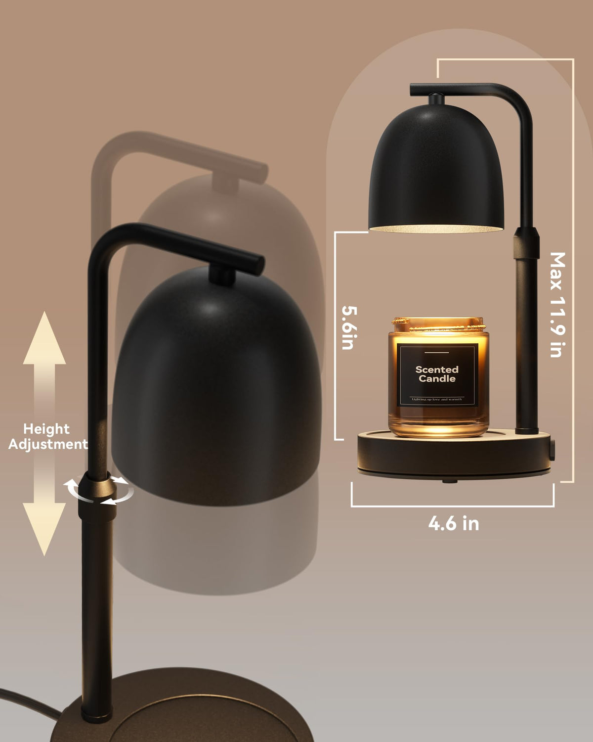LISUNAR candle warmer lamp minimalist decor elevating modern living spaces.