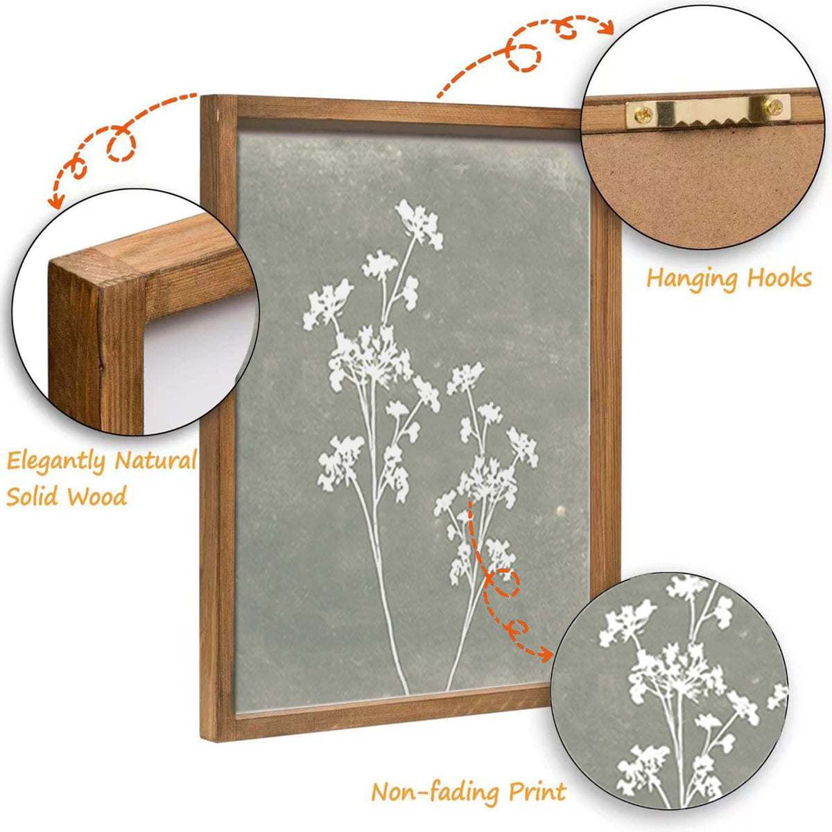 Liswit easy-to-hang wall art includes screws for simple setup.