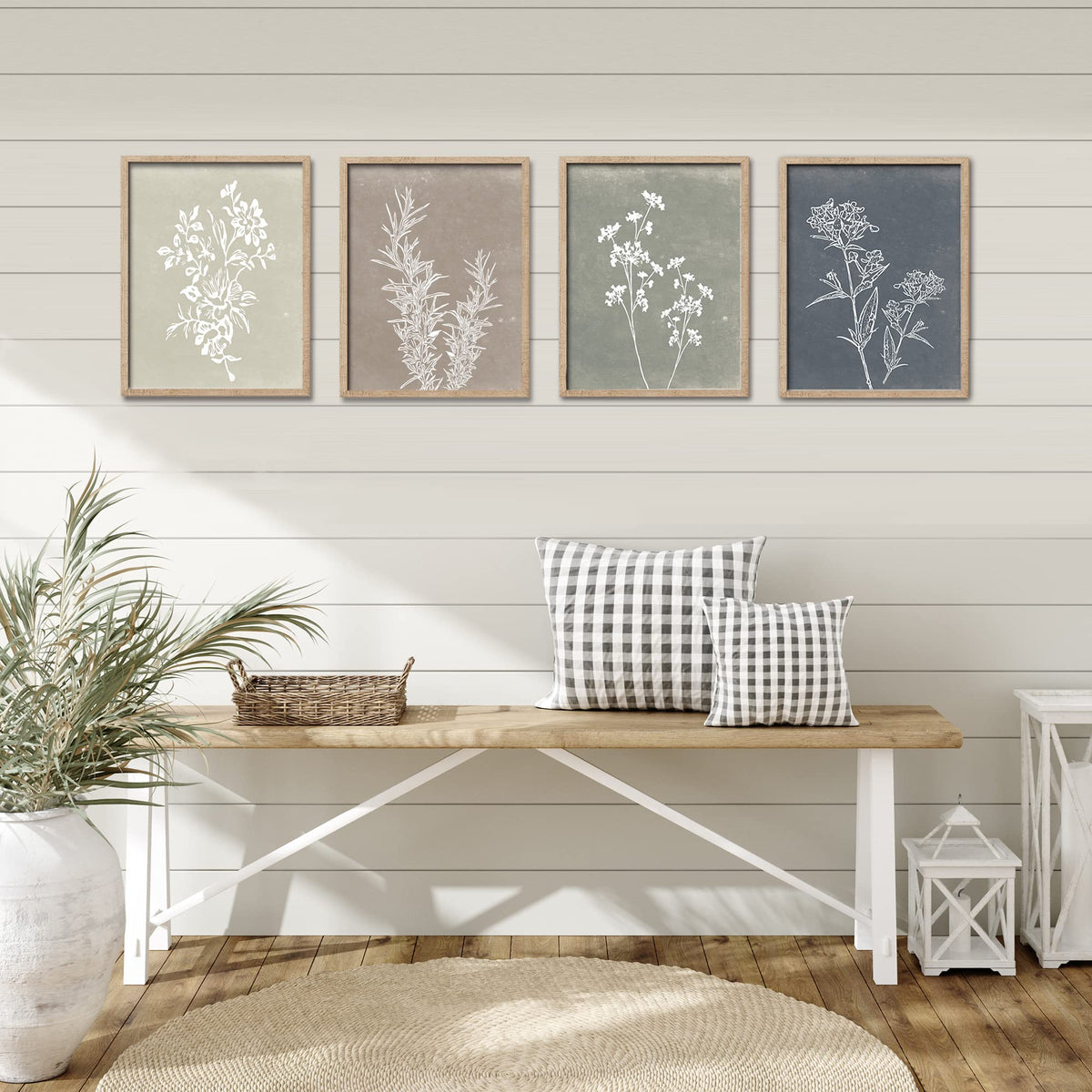 Liswit rustic farmhouse wall decor for bedroom creates warm, inviting atmosphere.