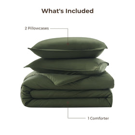 Litanika bedroom setup featuring the comforter for a chic, easy-care vibe.