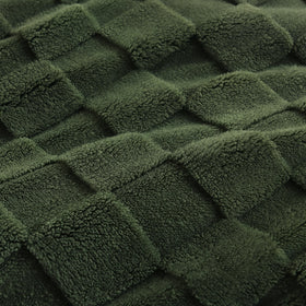 Litanika checkered jacquard pattern adds stylish flair to any bedroom.
