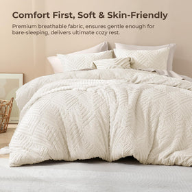 Litanika comforter back microfiber offers soft feel and breathability for all-season sleep.