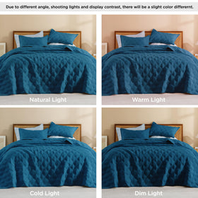 All-season versatility of Litanika king-size quilt on a bed.