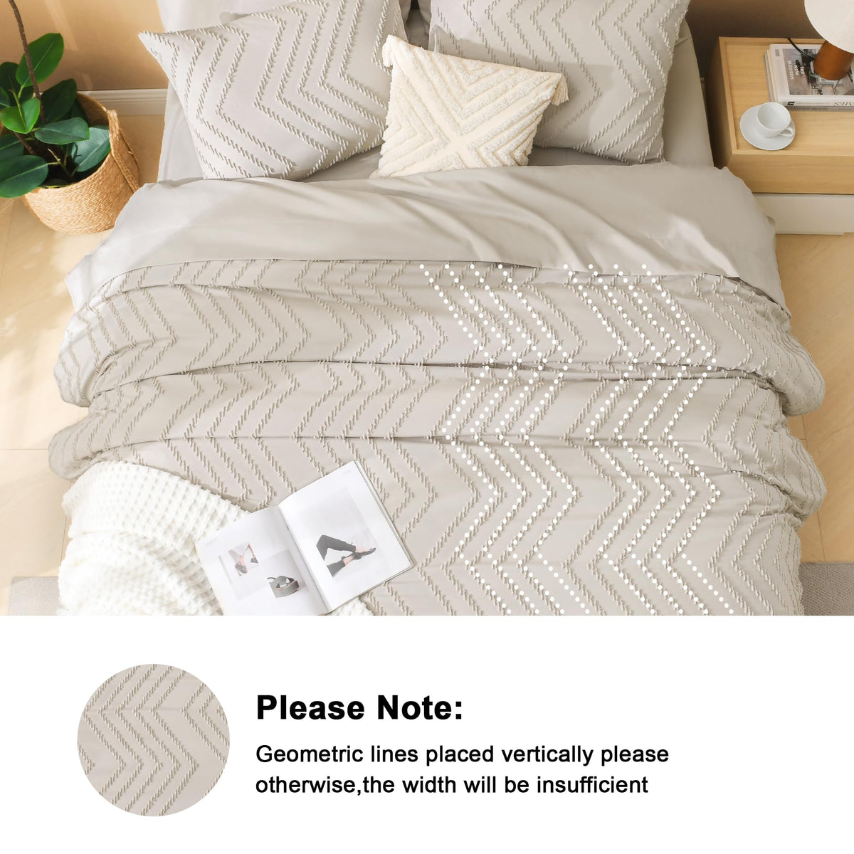 Litanika queen comforter comes vacuum-sealed; puff it before use for loft.