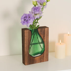 Litivy sturdy-wood base provides stable support for tall floral stems.