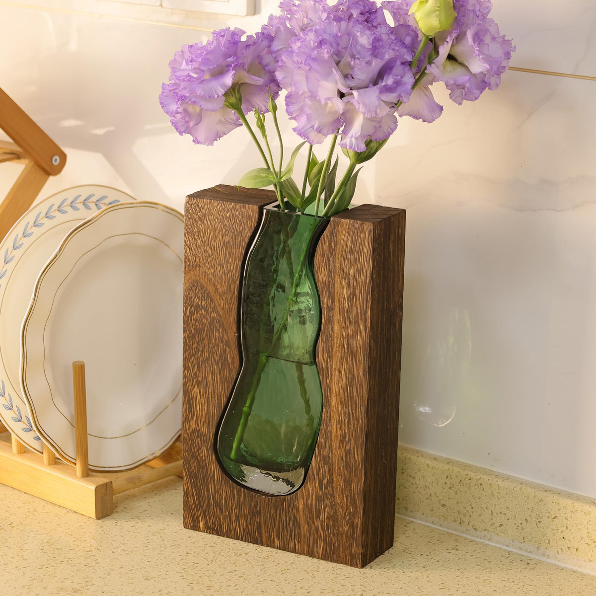 LITIVY vase with dried arrangements as accent decor