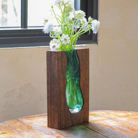 LITIVY glass interior view displaying clear container for stems