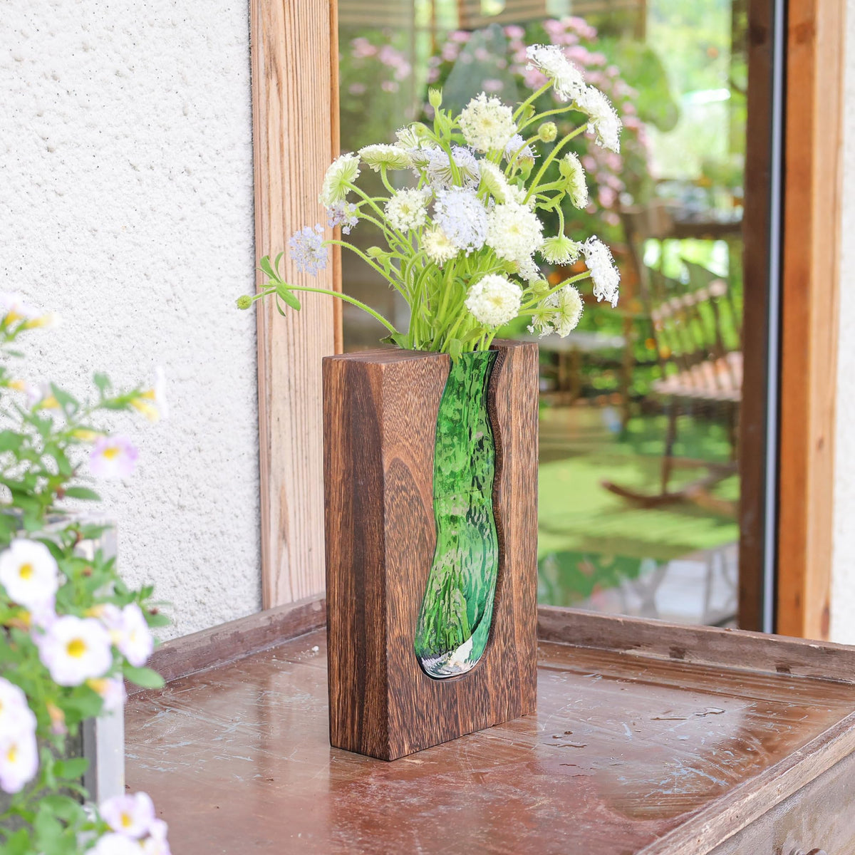 LITIVY vase side profile showing rustic charm for decor