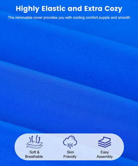 Litluxu knee pillow with anti slip bottom stays in place on bed or sofa