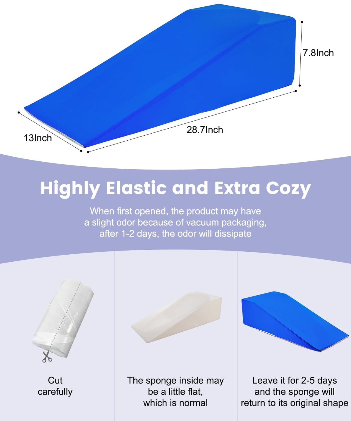 Litluxu high density foam wedge provides firm support without deformation