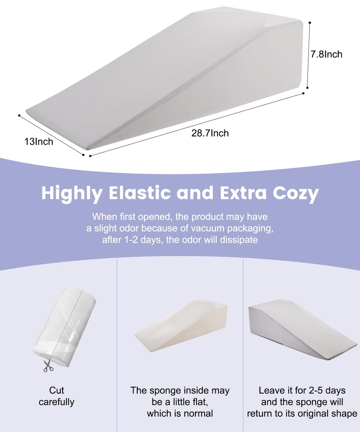 Litluxu leg elevation pillow in-bed use supports post-op positioning