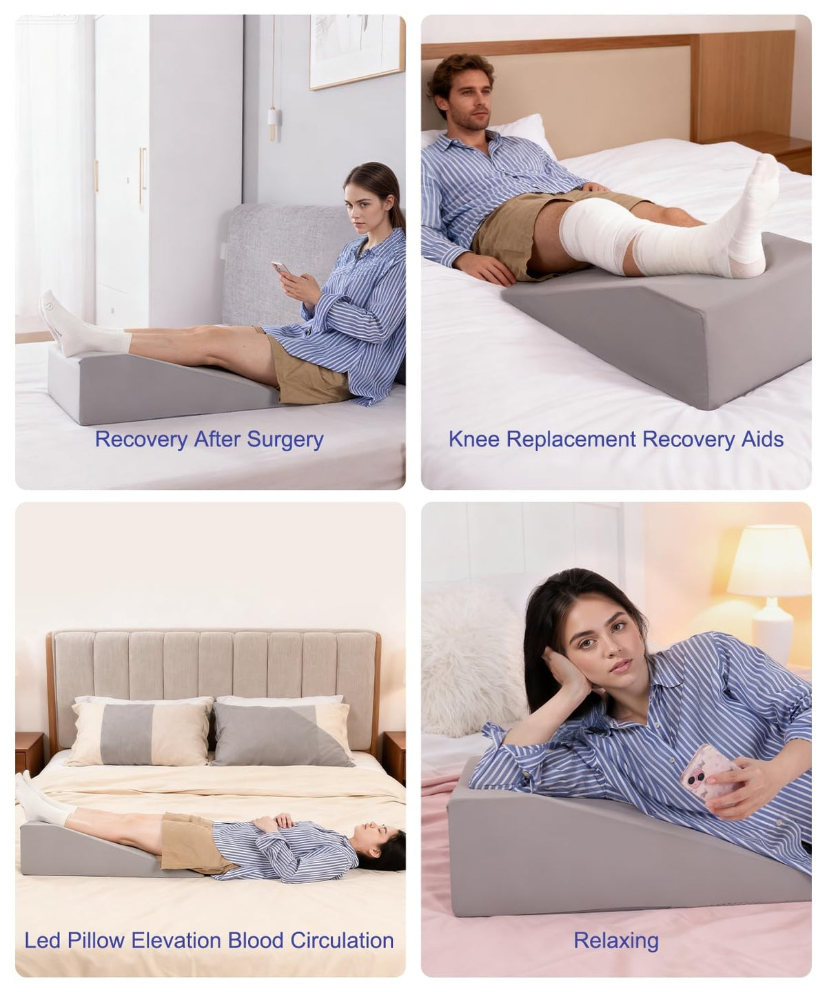 Litluxu leg elevation pillow ideal for knee hip and ankle recovery
