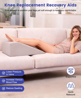 Litluxu leg elevation pillow non-slip bottom prevents movement on bed