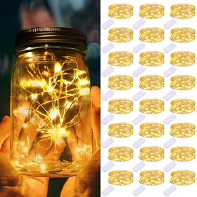 Litogo 24-pack fairy lights on a 7ft wire for versatile indoor and outdoor decor
