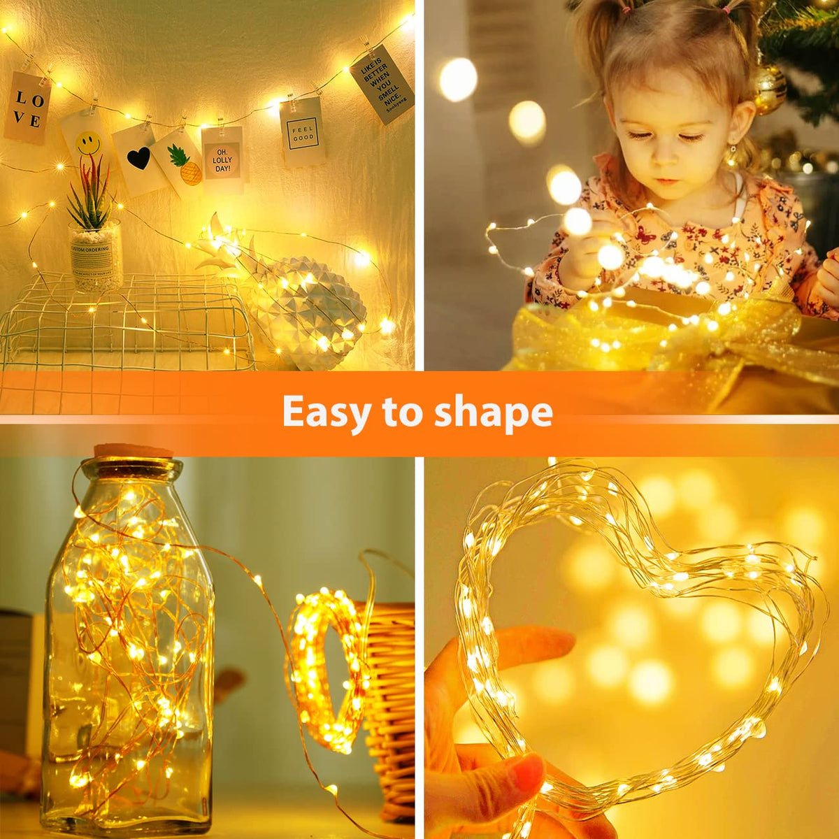 Litogo warm white lights on a mason jar for cozy, charming displays