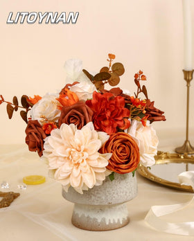 LITOYNAN hydrangea and dahlia arrangement offering lush faux blooms that never wilt