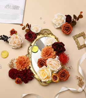 LITOYNAN silk rose and dahlia detail for elegant ceremony decor.