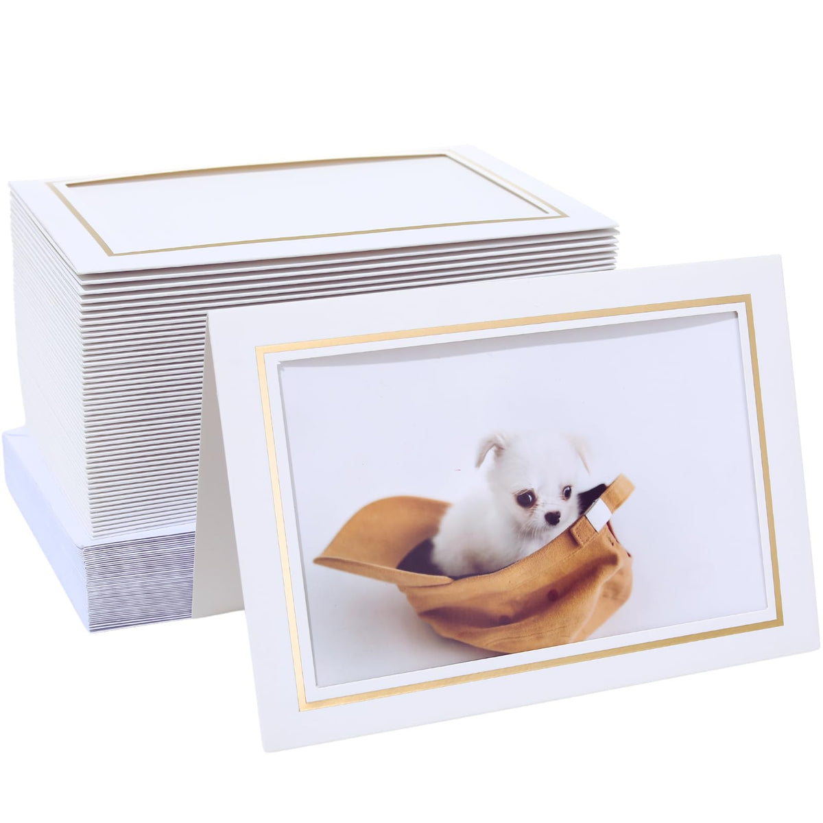 Litpoetic card showing interior 3.5x5.5 inch photo window for loved ones