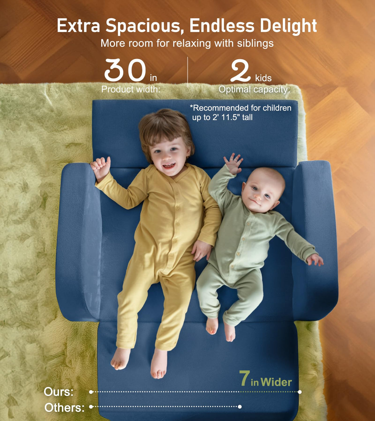 Little Dove 3-in-1 couch chair mode, easy no-fuss seating.