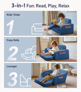 Little Dove 3-in-1 couch sofa mode, perfect for relaxing and cartoons.