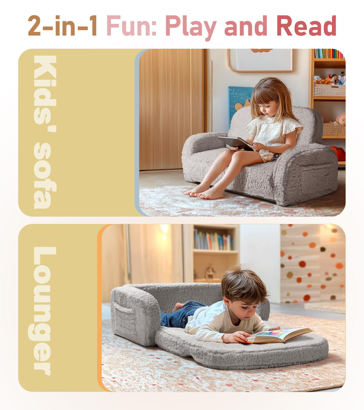 Little Dove Sherpa backrest support helps comfortable play sessions