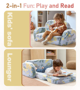 Couch features a convenient side pocket for books or snacks.