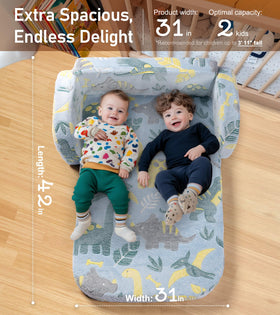 Little Dove soft fleece toddler couch offers gentle comfort and support.