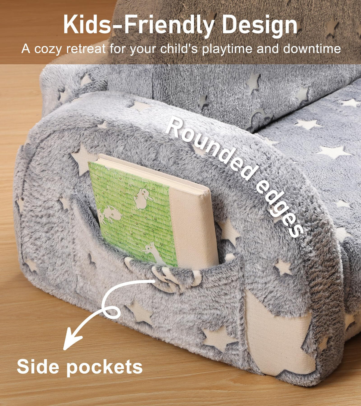 Little Dove measures 30x18x17 inches, fitting snugly in playrooms and nurseries.