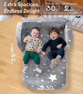 Little Dove soft fleece material provides gentle comfort during nap or play sessions.
