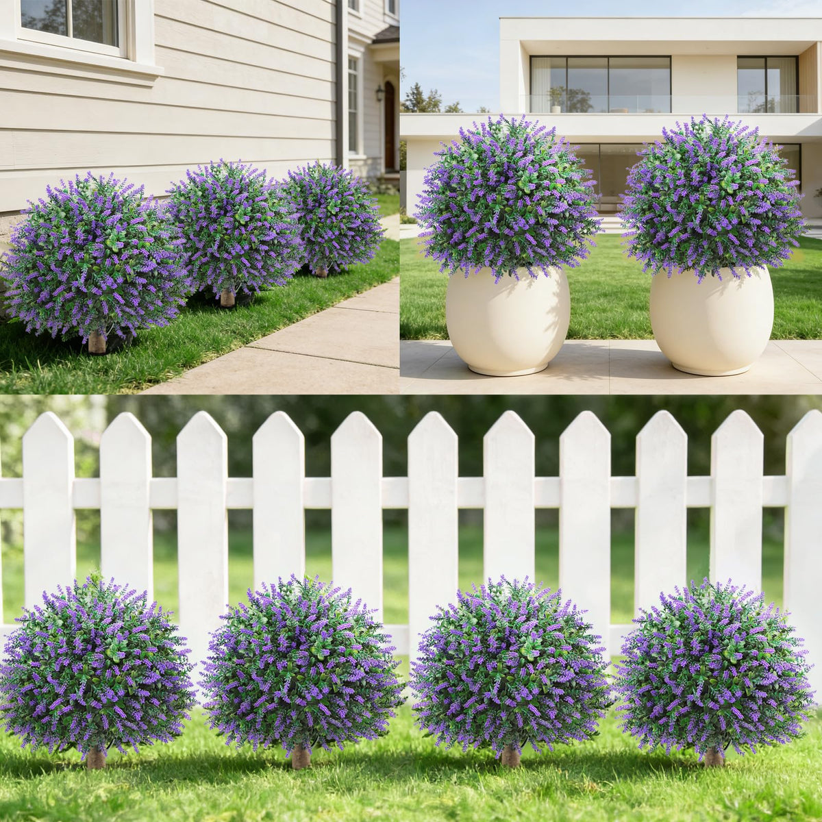 Little Glee ground-spike design enables quick setup on soil or planters.